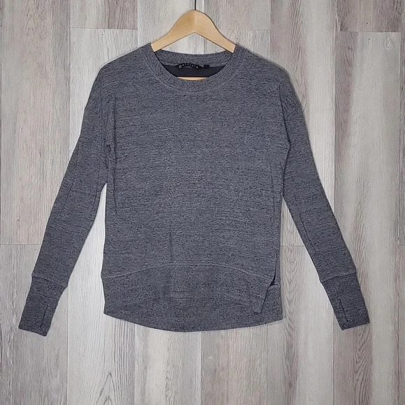 Athleta Tops - Athleta Grey Fleece Lined Round Neck Athletic Pullover Sweatshirt‎ Womens XXS